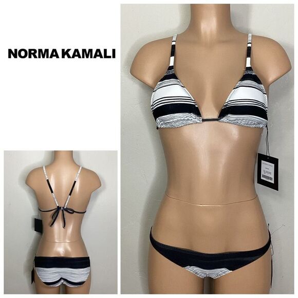 New. Norma Kamali striped bikini. Retails $240. Small - Picture 1 of 10